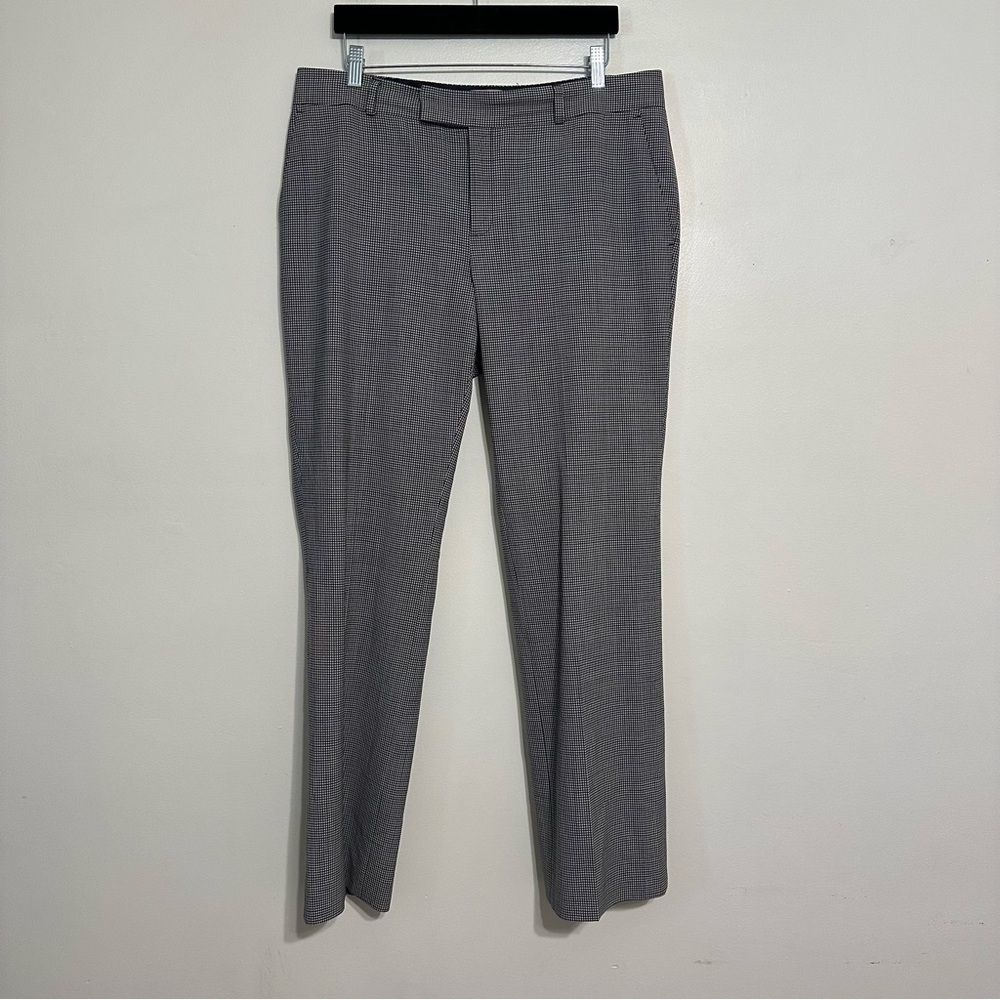 Banana Republic Wool Plaid Martin Fit Ankle Pant Lined Trouser Size 12